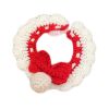 Red Handmade Knitted  Dog Collar