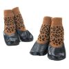 4 Pcs Leopard Print Dog Knitted Socks