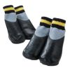 4 Pcs Dog Knitted Socks  Black Grey 4#