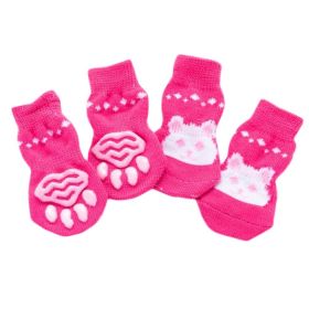 4 Pcs  Dogs Knitted Socks