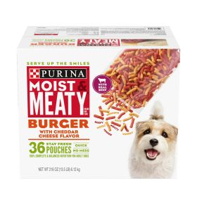 Purina Moist & Meaty Burger Cheddar Cheese Flavor Wet Dog Food