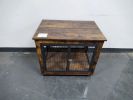 Furniture Style Dog Crate Side Table Double Doors & Lift Top.