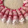 Retro Pink Lace Collars Dog Necklace 8.2-11.2"