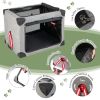 M/L 3-Door Dog Crate, Removable Pad and Metal Frame