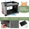 M/L 3-Door Dog Crate, Removable Pad and Metal Frame