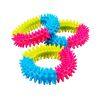 tri-color rubber prickly ring dog  toy