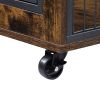 Furniture Style Dog Crate Side Table Double Doors & Lift Top.