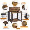 Furniture Style Dog Crate Side Table Double Doors & Lift Top.