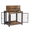 Furniture Style Dog Crate Side Table Double Doors & Lift Top.