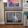 38'' Heavy Duty Wooden Dog Kennel Double Doors & Flip-Top for Large Dogs,