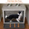 38'' Heavy Duty Wooden Dog Kennel Double Doors & Flip-Top for Large Dogs,