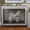 38'' Heavy Duty Wooden Dog Kennel Double Doors & Flip-Top for Large Dogs,