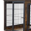 Furniture Style Dog Crate Side Table Double Doors & Lift Top.