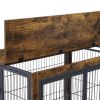 Furniture Style Dog Crate Side Table Double Doors & Lift Top.