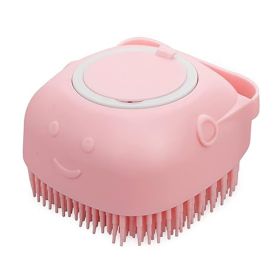 Dog Bath Brush Comb (Color: Pink)