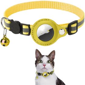 Reflective Collar Waterproof Holder Case For Airtag (Color: Yellow)