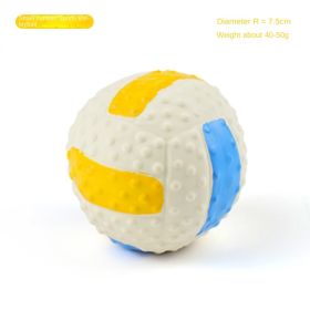 Squeaky Dog Toys; Natural Latex Rubber Dog Balls (colour: Small latex volleyball)