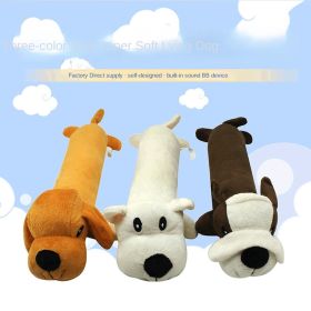 Pet dog gnaws and makes sounds toy dog plush toy (colour: Coffee dog)