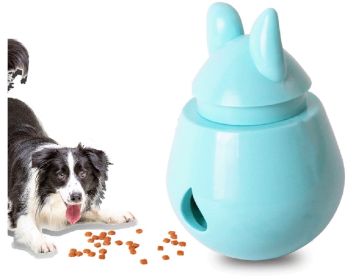 Pet Tumbler Food Leaking Dog Toy (Color: Blue)