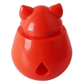 Pet Tumbler Food Leaking Dog Toy (Color: Red)