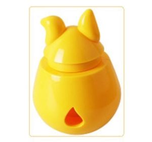 Pet Tumbler Food Leaking Dog Toy (Color: Yellow)