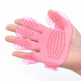 Pet Palm Brush, Shampoo Bath Massage Glove (Color: Pink)