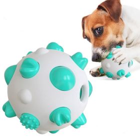 Pet Dog Toy Interactive Chew  Rubber Ball (Color: Blue)