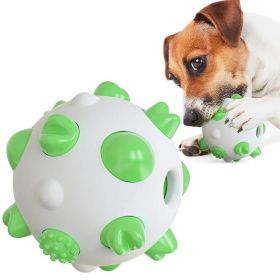 Pet Dog Toy Interactive Chew  Rubber Ball (Color: Green)