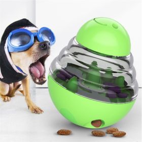 Dog Toys Food Ball Food Dispenser (Color: Green)