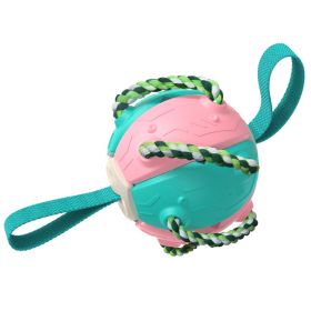 Dog Foldable  Soccer Ball (Color: Pink)