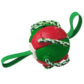 Dog Foldable  Soccer Ball (Color: Green)