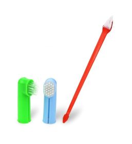 Two Headed Dog Toothbrush Set (Color: Red)