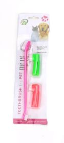 Two Headed Dog Toothbrush Set (Color: Pink)