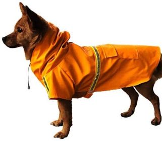 Waterproof Dog Raincoat for Small Medium Large Dogs (Color: Orange)