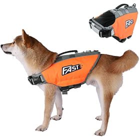 Dog Life Jacket; Reflective, Adjustable Life Preserver (size: M)