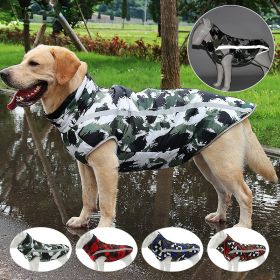 Winter windproof dog jacket (colour: Black and white graffiti, size: S)