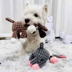 Cute Animal Shaped Toys For Dogs (Color: Gray Donkey)