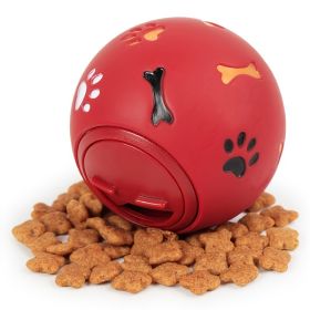 Food Dispensing Dog Toys (Color: Red, size: M)