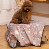 Prt Soft Brown Heart Claw Print Pet Rug For Dog