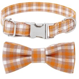 Plaid Dog Collar with Bow for Small Medium Large Dogs (colour: Style 2, size: XS 1.0x30cm)