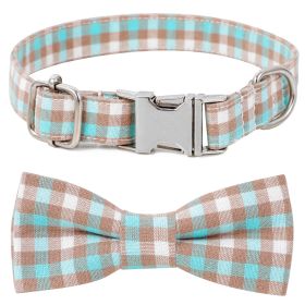 Plaid Dog Collar with Bow for Small Medium Large Dogs (colour: Style 5, size: S 2.0x40cm)