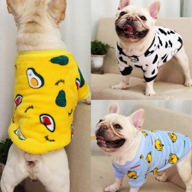 Autumn/Winter warm dog coat Small; medium dog; (colour: Bright yellow avocados, size: M)