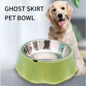 Pet Dog Bowl For Food And Water (Color: Green)