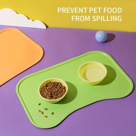 Dog Food Mat For Floors Waterproof (Color: Green)