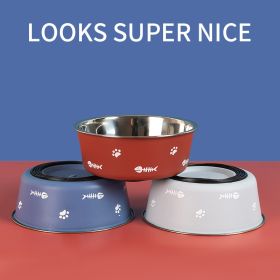 Dog Bowl For Food And Water, Stainless Steel (Color: Blue, size: S)