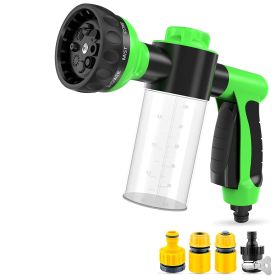 Dog Wash Outdoor, High-Pressure Shower Sprayer (Color: Green with four heads)