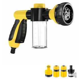 Dog Wash Outdoor, High-Pressure Shower Sprayer (Color: Yellow with four Heads)