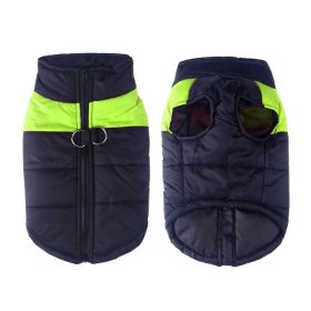 Winter Coat Waterproof, Warm Dog Vest (Color: Green, size: M)