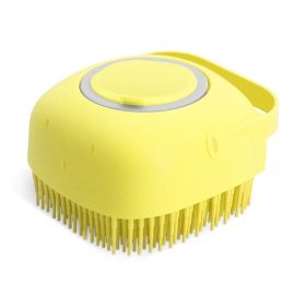 Dog Shampoo Massager Brush (Color: Yellow)