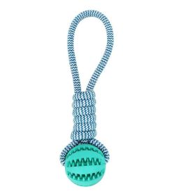 Pet Tooth Cleaning Bite Resistant Toy Ball (Color: Blue, Type: Pet Supplies)